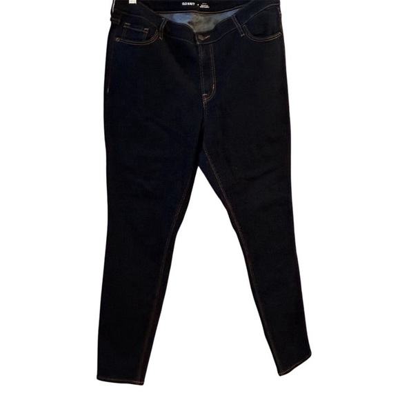Old Navy Women's Mid-Rise Skinny Jeans Size 14 Dark Wash Blue - Picture 1 of 8